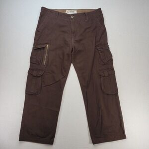 Urban Pipeline Pants Mens 38x30 Brown Cargo Straight Mid Rise Streetwear